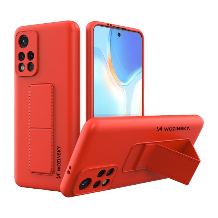Wozinsky Kickstand Back Cover Σιλικόνης Κόκκινο (Poco M4 Pro 5G / Redmi Note 11s 5G)