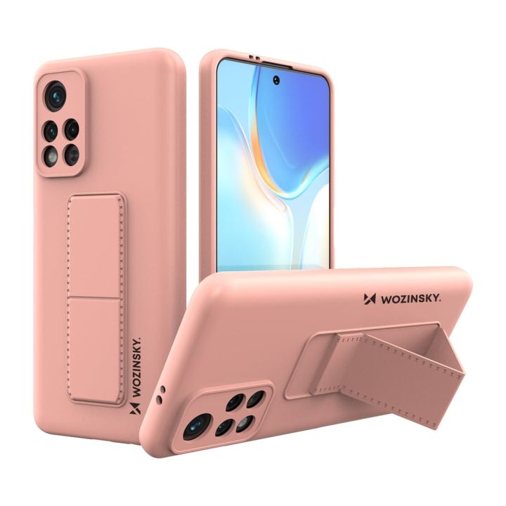 Wozinsky Kickstand Back Cover Σιλικόνης Ροζ (Poco M4 Pro 5G / Redmi Note 11s 5G)