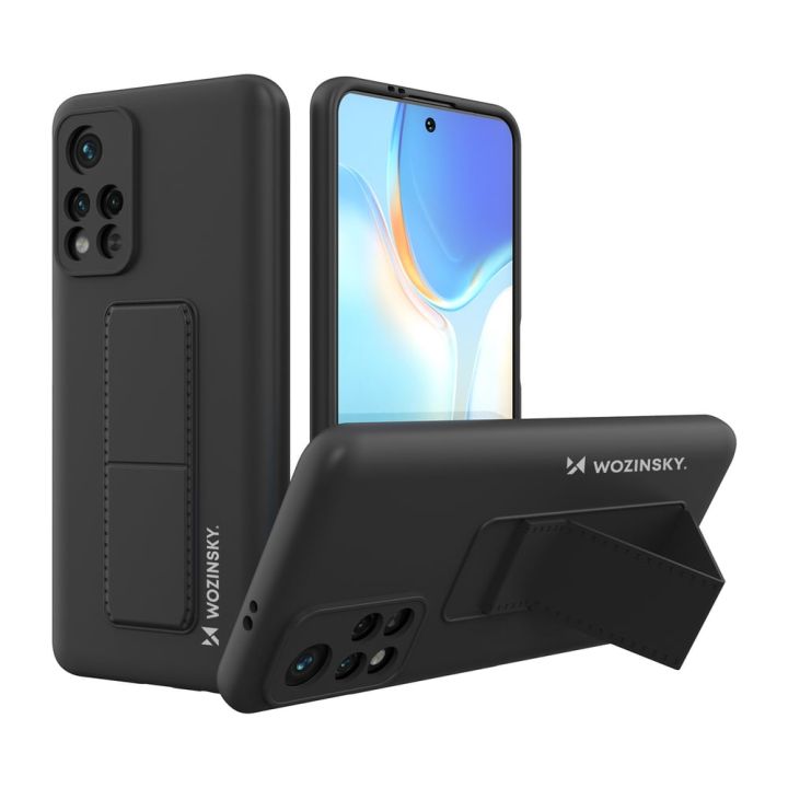 Wozinsky Kickstand Back Cover Σιλικόνης Μαύρο (Redmi 10 / 10 2022)
