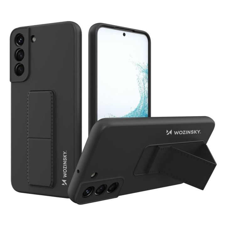 Wozinsky Kickstand Back Cover Σιλικόνης Μαύρο (Galaxy S22+ 5G)