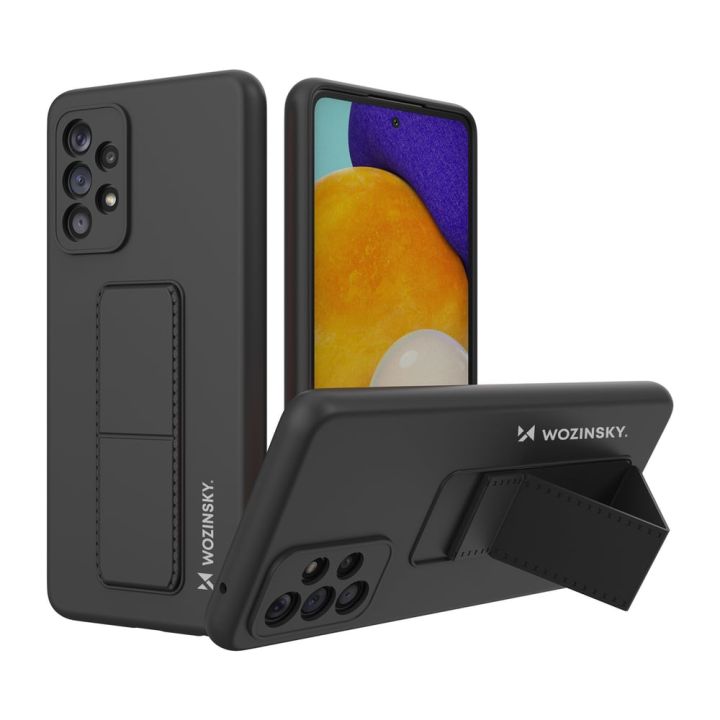 Wozinsky Kickstand Back Cover Σιλικόνης Μαγνητικό Μαύρο (Galaxy A73)