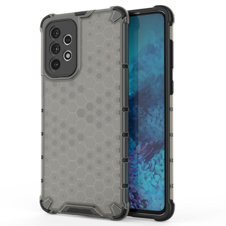 Hurtel Honeycomb Back Cover Πλαστικό / Σιλικόνης Μαύρο (Galaxy A73)