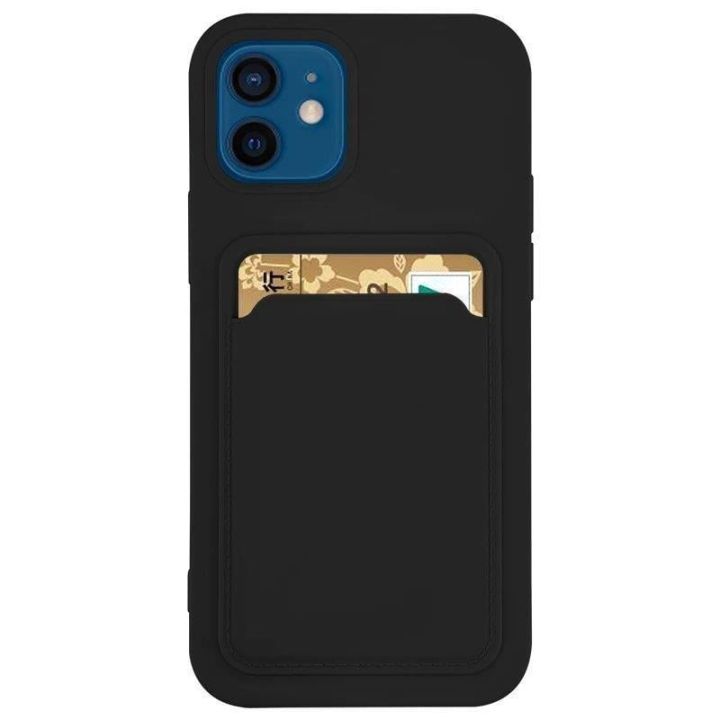 Hurtel Card Back Cover Σιλικόνης με Υποδοχή για Κάρτες Μαύρο (Galaxy S22+ 5G)