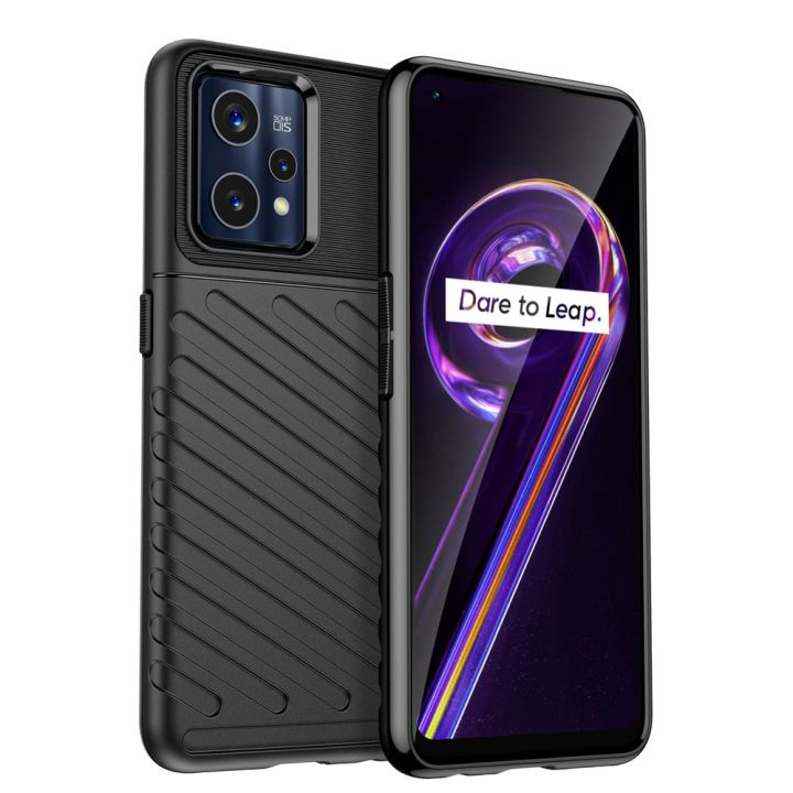 Hurtel Thunder Back Cover Σιλικόνης Μαύρο (Realme 9 / 9 Pro+)