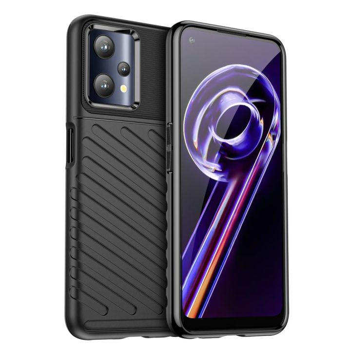 Hurtel Thunder Back Cover Σιλικόνης Μαύρο (Realme 9 5G / 9 Pro)