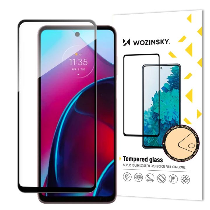 Wozinsky Full Glue Full Face Tempered Glass Μαύρο (Motorola Moto G Stylus 2022)