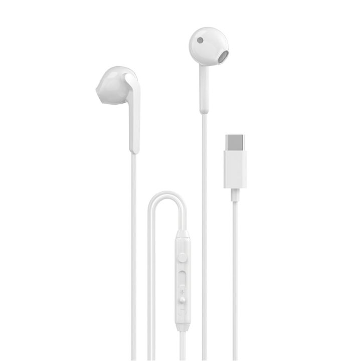 Dudao X3C Earbuds Handsfree με Βύσμα USB-C Λευκό