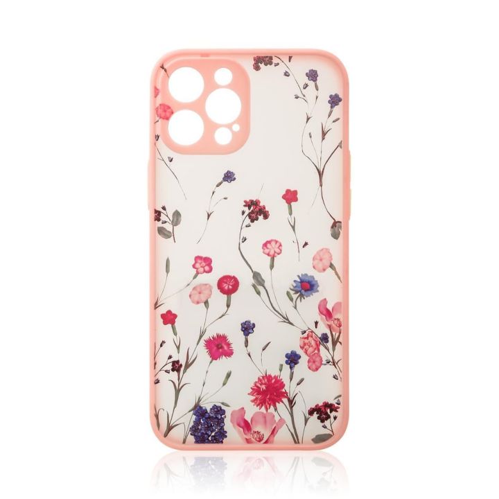 Hurtel Design Back Cover Σιλικόνης Flower Pink (iPhone 12 Pro Max)