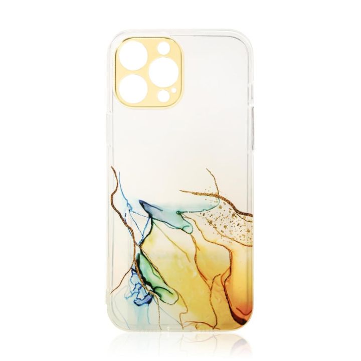 Hurtel Gel Back Cover Σιλικόνης Orange Marble (iPhone 12 Pro Max)