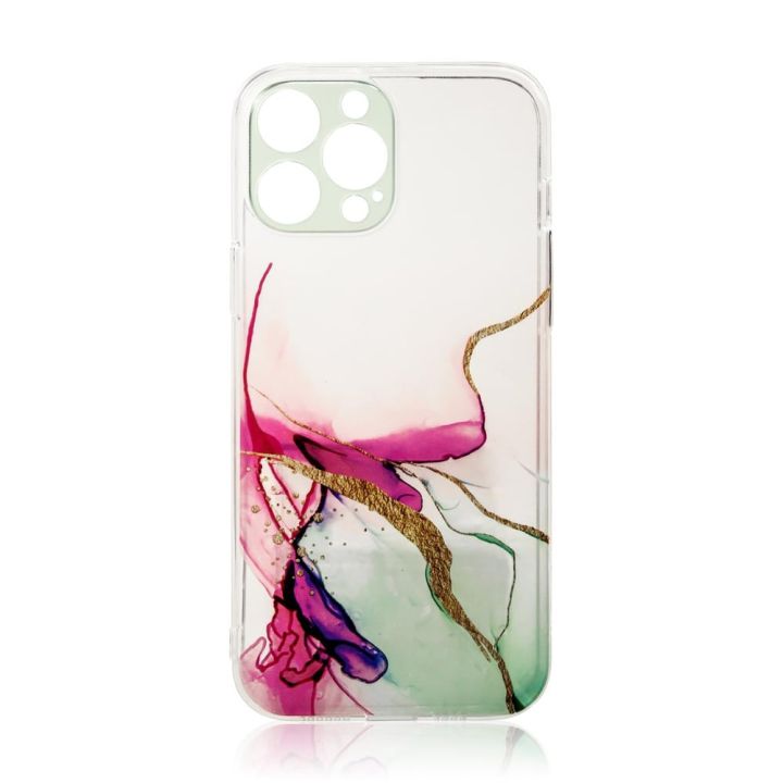 Hurtel Marble Back Cover Σιλικόνης Mint Marble (iPhone 12 Pro Max)