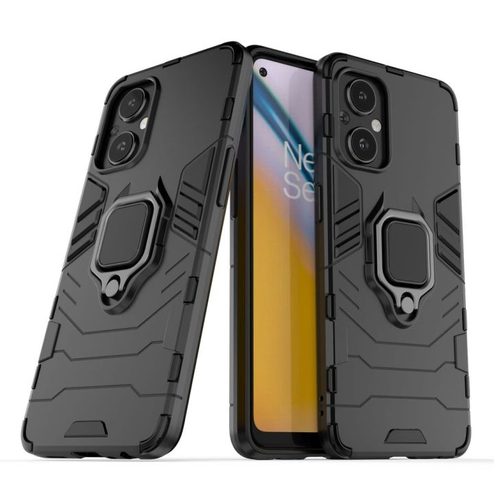 Hurtel Ring Armor Back Cover Πλαστικό Μαγνητικό Μαύρο (Oneplus Nord N20 5G)