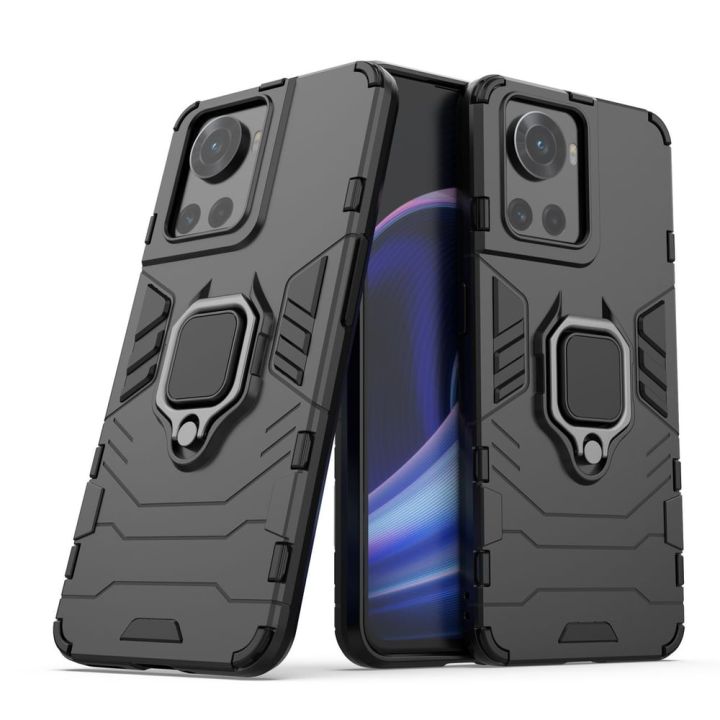 Ring Armor Back Cover Πλαστικό Μαύρο (OnePlus Ace)