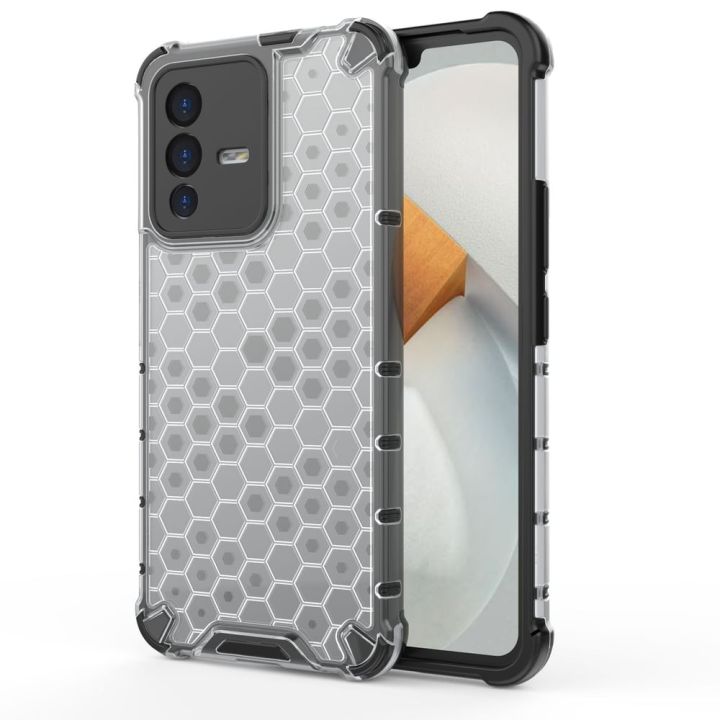 Hurtel Honeycomb Back Cover Πλαστικό / Σιλικόνης Διάφανο (Vivo V23 5G)