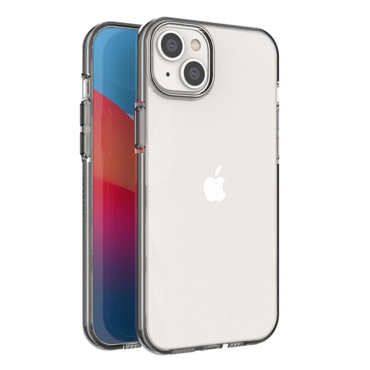 Spring Back Cover Σιλικόνης 1mm Μαύρο (iPhone 14 Plus)