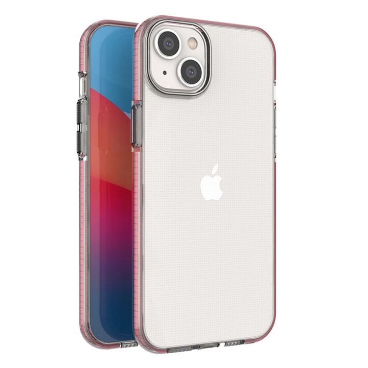 Hurtel Spring Back Cover Σιλικόνης 1mm Light Pink (iPhone 14 Plus)