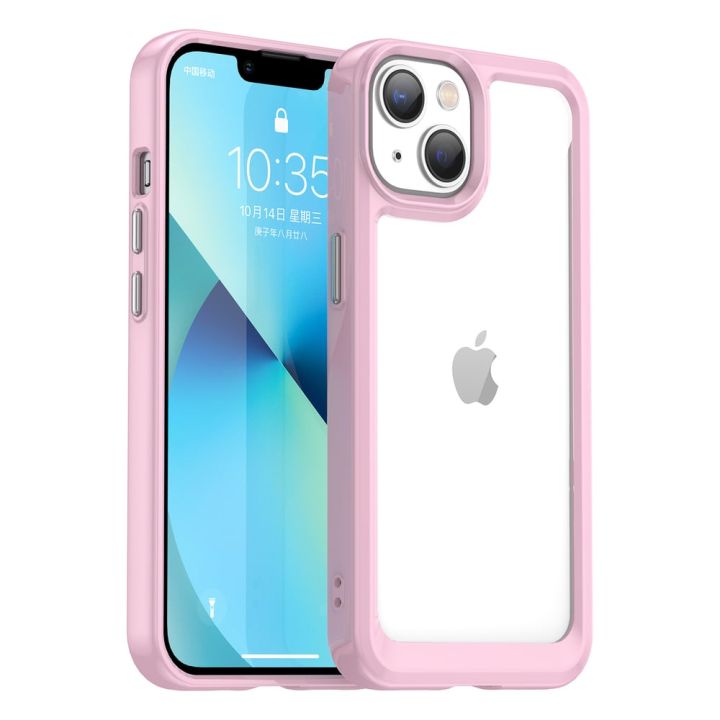 Hurtel Outer Space Back Cover Πλαστικό / Σιλικόνης Ροζ (iPhone 14 Plus)