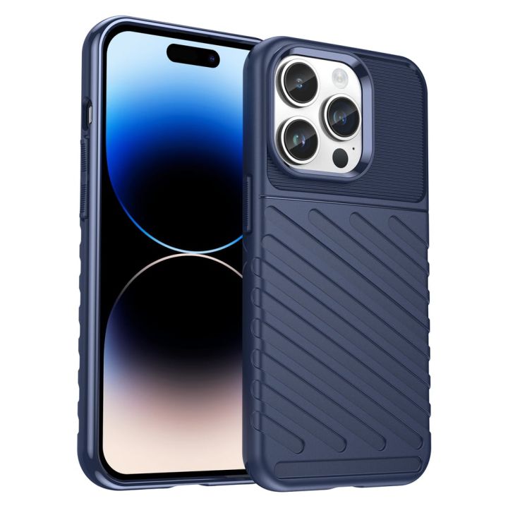 Hurtel Thunder Back Cover Σιλικόνης Μπλε (iPhone 14 Pro Max)