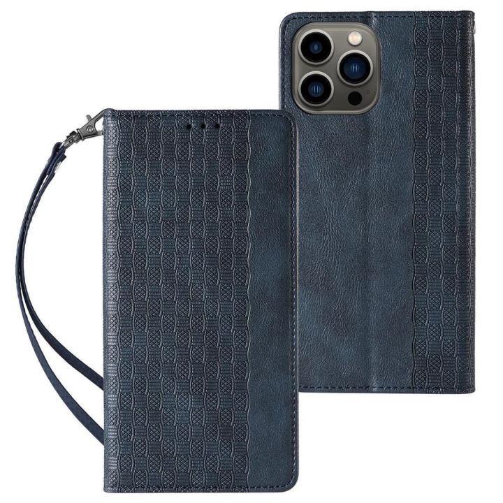 Hurtel Magnet Book Σιλικόνης / Δερμάτινο Μπλε (iPhone 14 Pro Max)