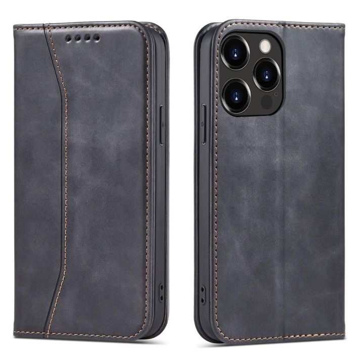 Hurtel Magnet Fancy Wallet Δερματίνης Μαύρο (iPhone 14 Plus)