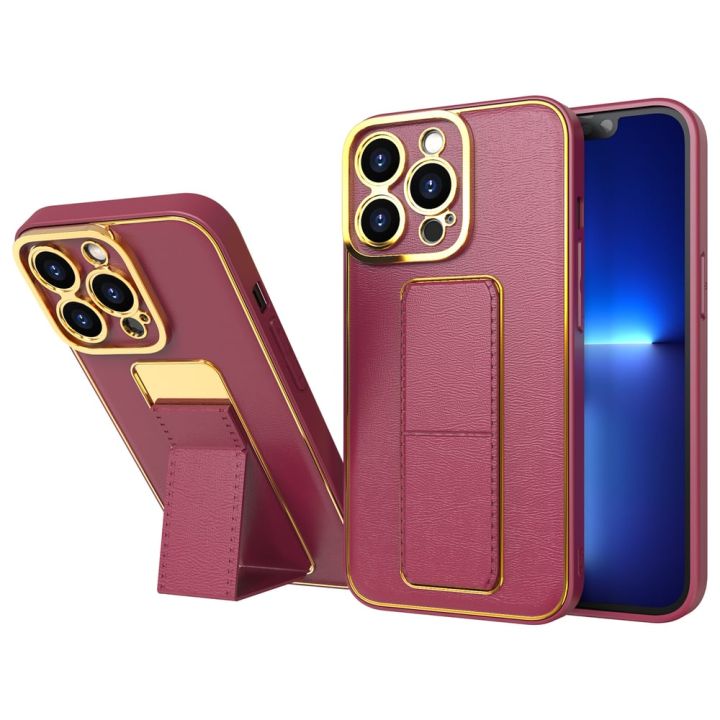 Hurtel Kickstand Back Cover Σιλικόνης Κόκκινο (iPhone 12 / 12 Pro)