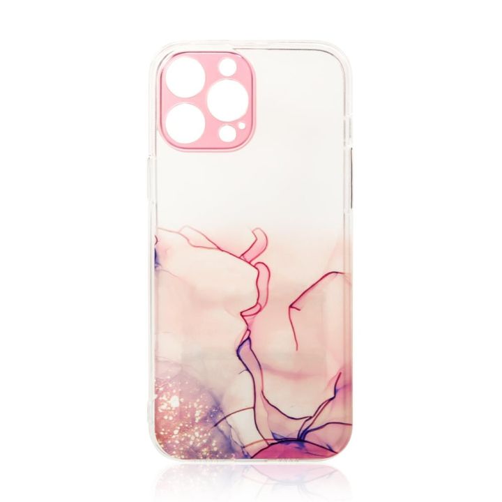 Hurtel Gel Back Cover Σιλικόνης Marble Pink (iPhone 12 / 12 Pro)