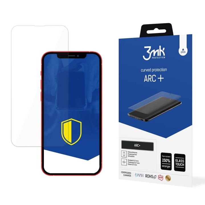 3MK Arc+ Screen Protector (iPhone 17e / 16e / 14 / 13 / 13 Pro)