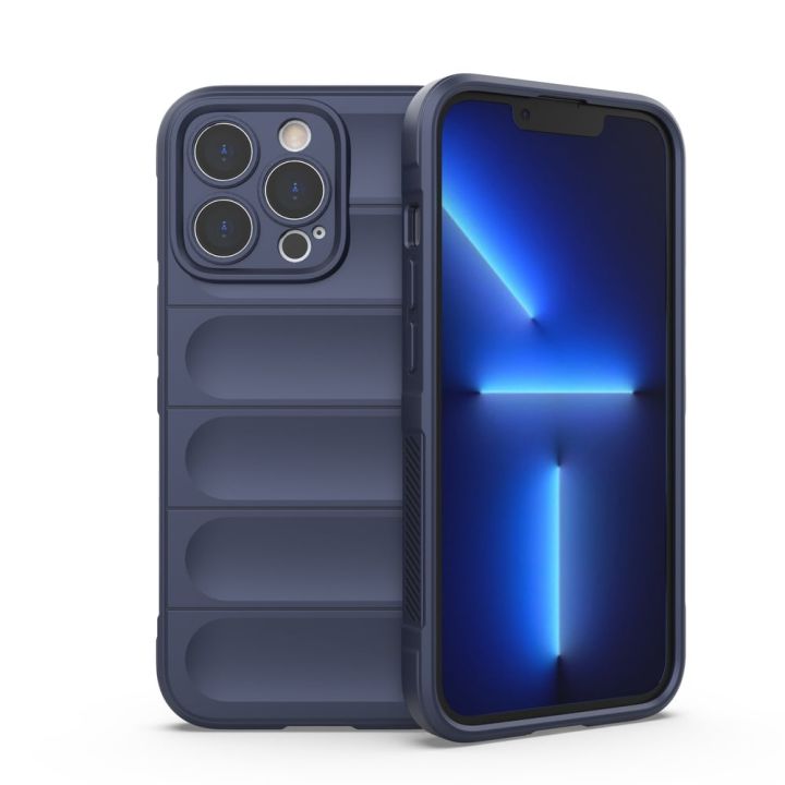 Hurtel Magic Shield Back Cover Σιλικόνης Dark Blue (iPhone 13 Pro)
