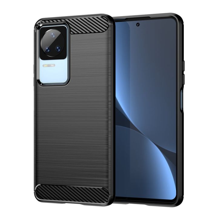 Hurtel Carbon Flexible Back Cover Σιλικόνης Μαύρο (Poco F4 5G)