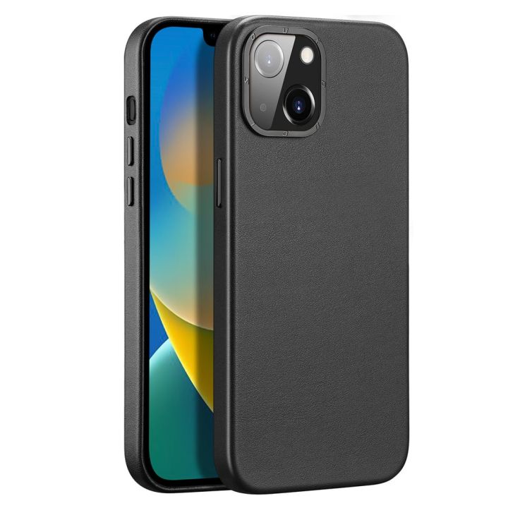 Dux Ducis Grit Back Cover Δερματίνης Μαύρο (iPhone 14 Plus)