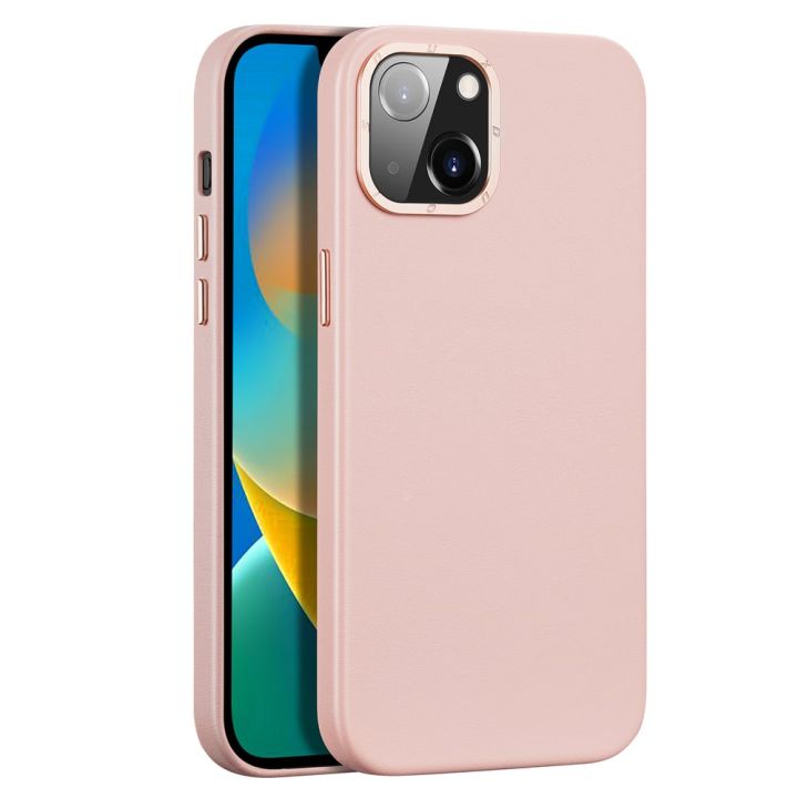 Dux Ducis Grit Elegant MagSafe Back Cover Δερματίνης Μαγνητικό Ροζ (iPhone 14 Plus)