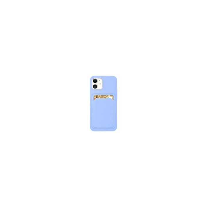 Hurtel Card Case Back Cover Σιλικόνης με Υποδοχή για Κάρτες Light Purple (iPhone 13 Pro)