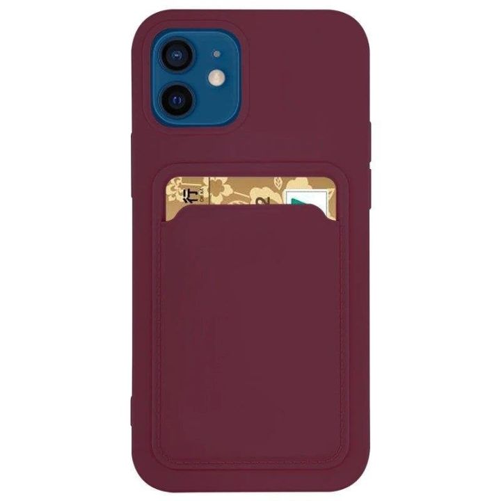 Card Wallet Σιλικόνης Μπορντό (Galaxy A42)