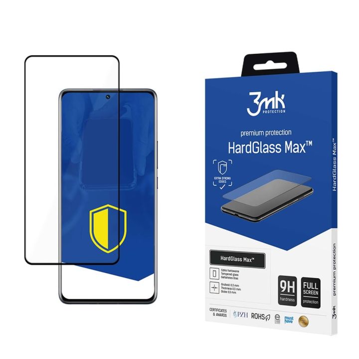 3MK HardGlass Max Tempered Glass Μαύρο (Xiaomi 12 Pro/13 Pro)