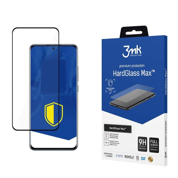 3MK HardGlass Max Full Face Tempered Glass Μαύρο (Xiaomi 12 / 12X)