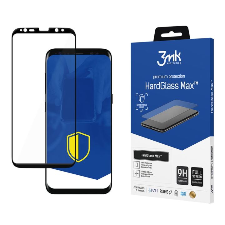 3MK HardGlass Max Full Face Tempered Glass (Galaxy S9)
