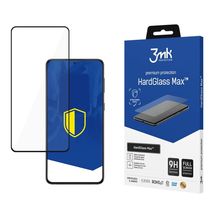 3MK HardGlass Max Full Face Tempered Glass Μαύρο (Galaxy S21 FE 5G)