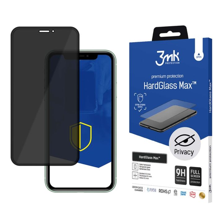 3MK HardGlass Max Privacy Full Face Tempered Glass (iPhone 11 / XR)