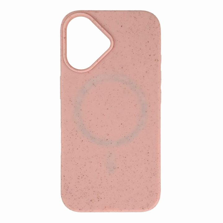 Biodegradable Wheat Case Magsafe Compatible Iphone 16 Pink