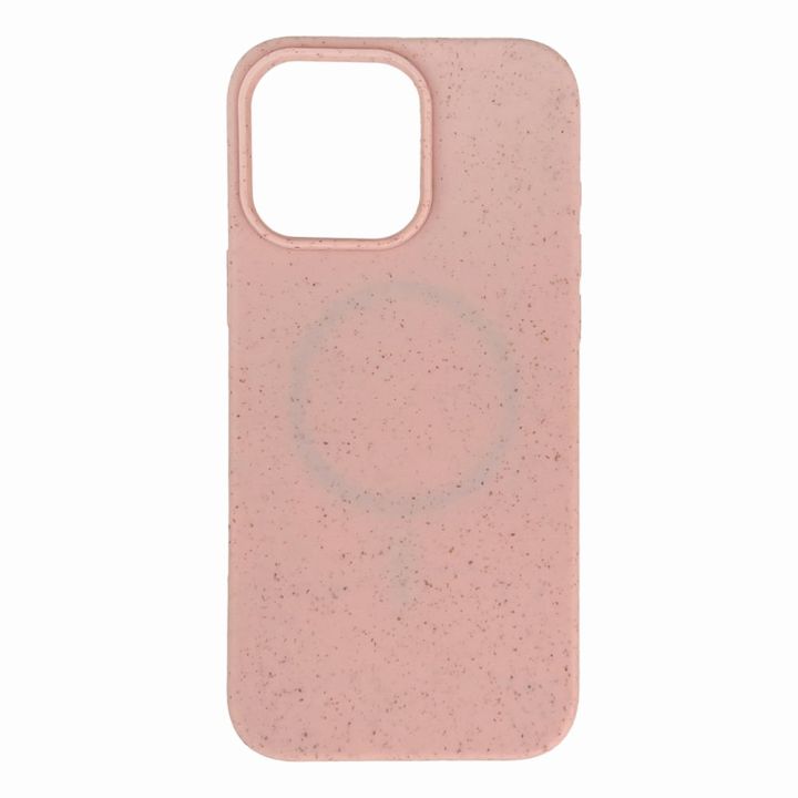 Biodegradable Wheat Case Magsafe Compatible Iphone 16 Pro Pink