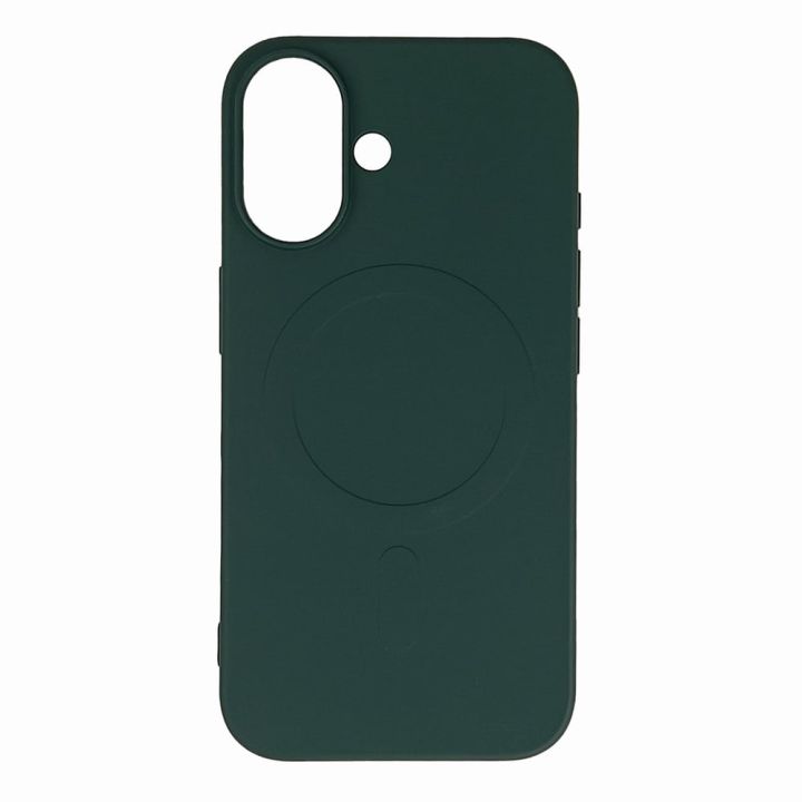 Liquid Silicone Case Magsafe Compatible Iphone 16 Dark Green