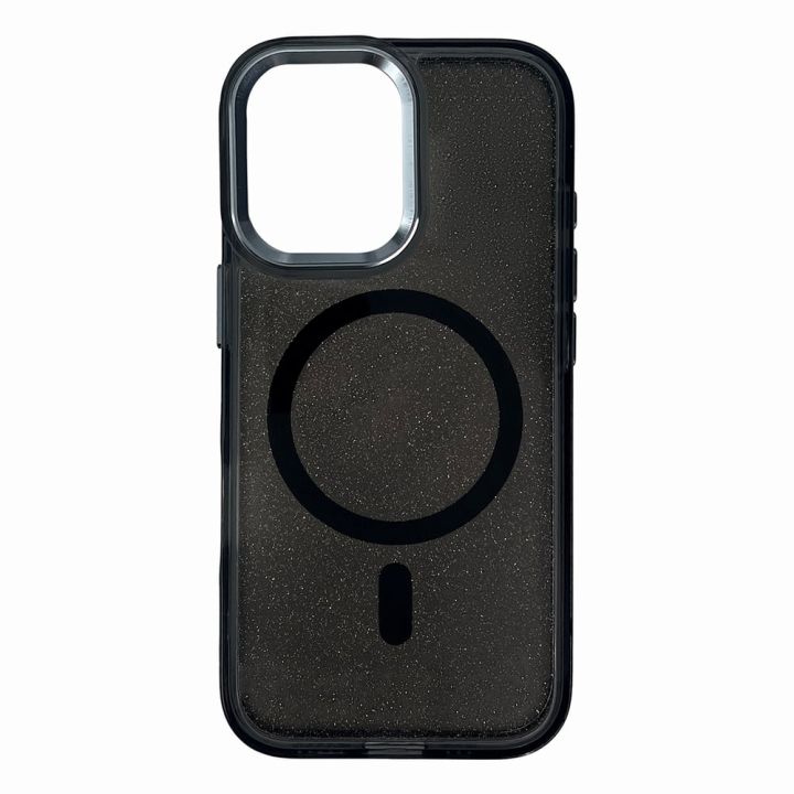 Glitter Case Magsafe Iphone 16 Plus Black Glitter