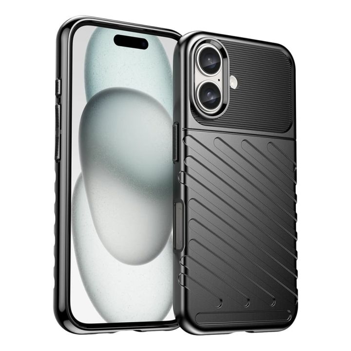 Hurtel Back Cover Σιλικόνης Μαύρο (iPhone 16 Plus)