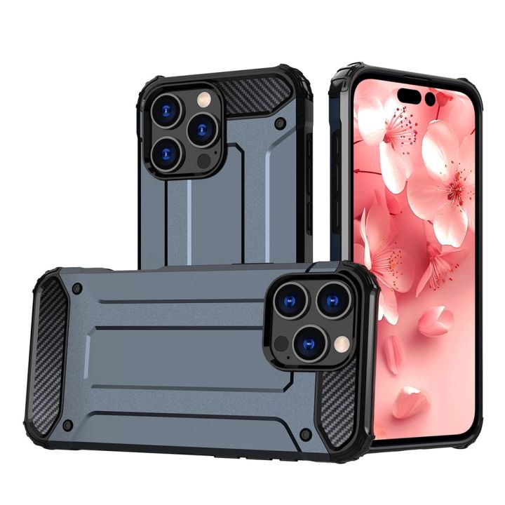 Hurtel Hybrid Back Cover Σιλικόνης / Πλαστικό Μπλε (iPhone 16 Pro Max)