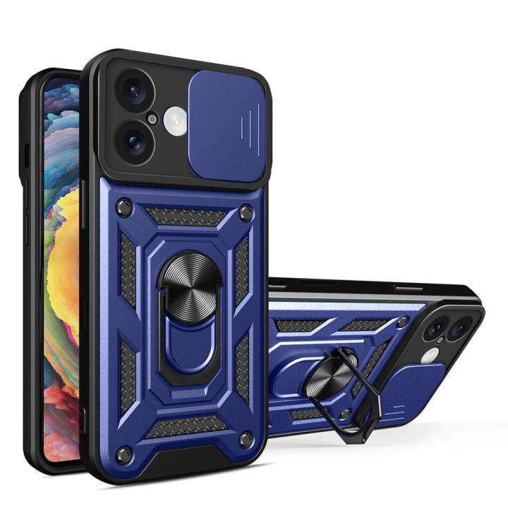 Hurtel Hybrid Back Cover Tempered Glass Μπλε (iPhone 16 Plus)