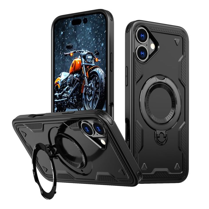Hurtel Hybrid Back Cover Tempered Glass Μαύρο (iPhone 16 Plus)