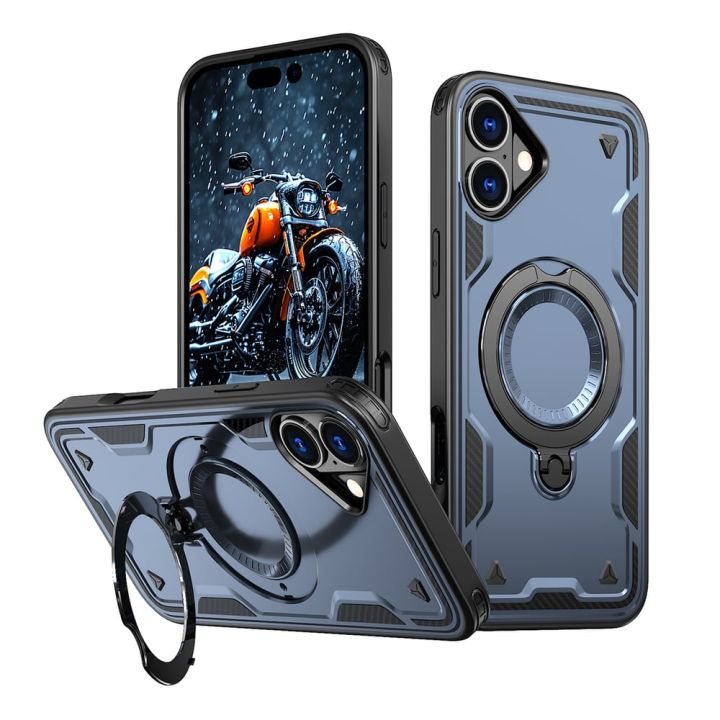 Hurtel Hybrid Back Cover Σιλικόνης / Πλαστικό Μπλε (iPhone 16 Plus)