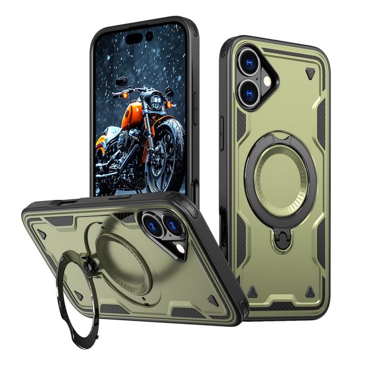 Hurtel Hybrid Back Cover Tempered Glass Πράσινο (iPhone 16 Plus)