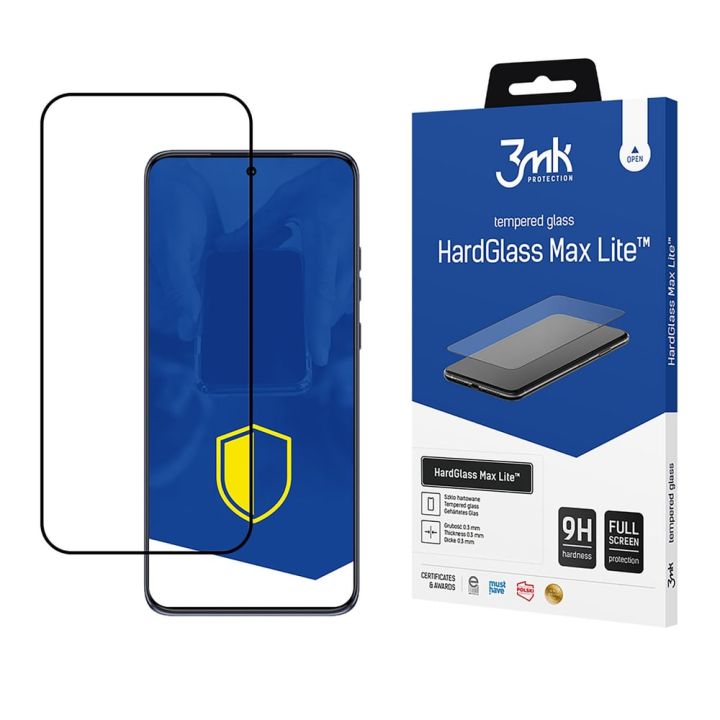 3MK Hardglass Max Lite 0.3mm Tempered Glass Μαύρο (Motorola Edge 50 Neo / Edge 60 Neo)