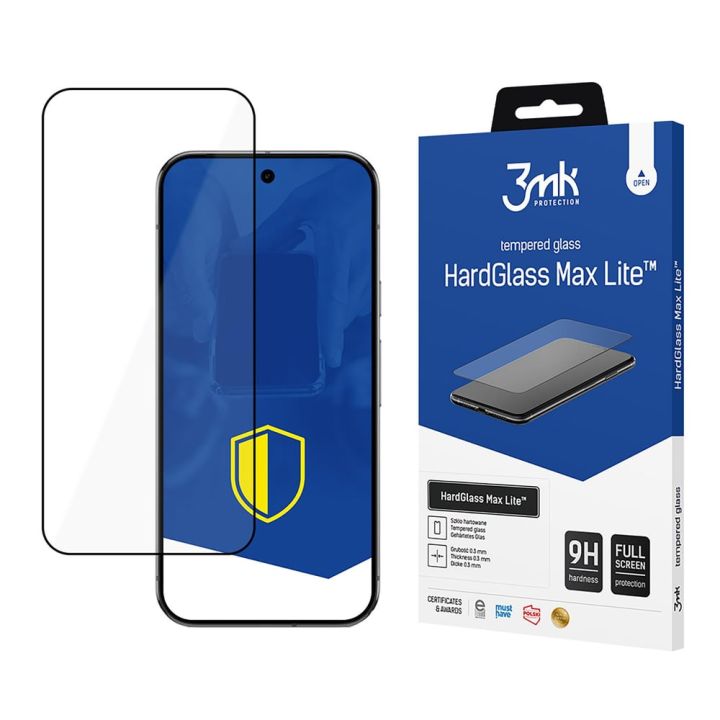 3MK Hardglass Max Lite Black 0.3mm Tempered Glass Μαύρο (Google Pixel 9 Pro XL / Pixel 10 Pro XL)