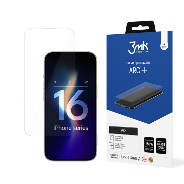 3MK Arc+ 0.17mm Screen Protector (Apple iPhone 16 Pro Max)